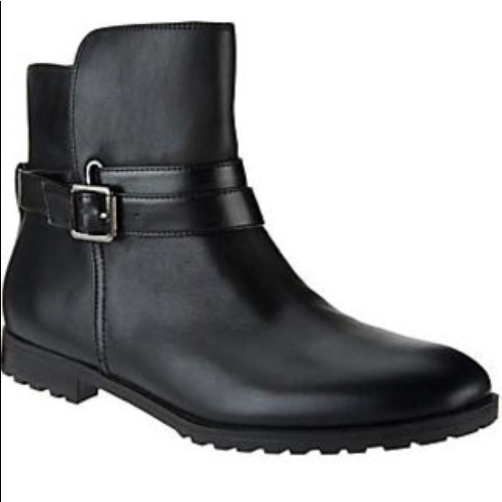 Isaac Mizrahi Live! Leather Ankle Boots
